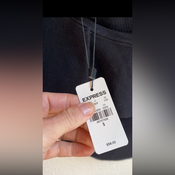 Body Contour Ruffle One Shoulder Cropped Sweater Tank — BLACK SIZE SMALL — NWT - Picture 4 of 8